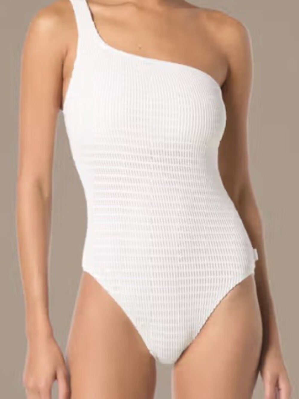 MICHAEL MICHAEL KORS ONE-SHOULDER ONE-PIECE SWIMSUIT (SIZE 10)